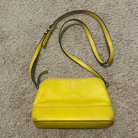 kate spade Handbags - Kate spade Yellow Leather Crossbody Bag